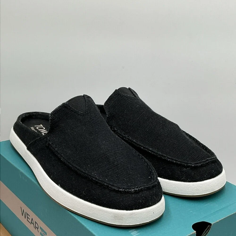 Toms Alonso 10021901 Mule Mens 10 D Black Heritage Canvas Slip On Shoes Ebay5191